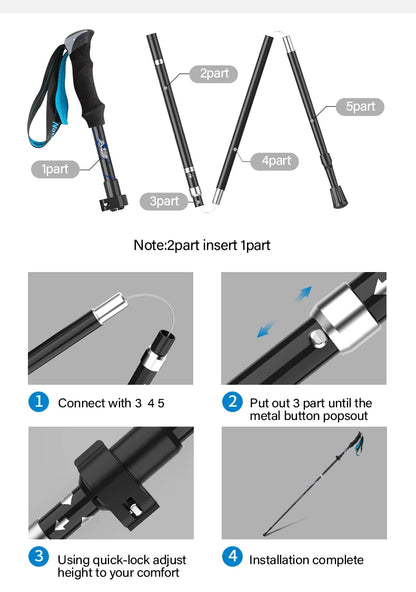 BSWOLF Nordic Ultralight Trekking Poles (2)