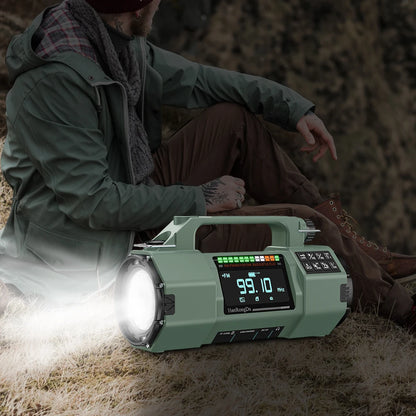 Emergency Solar Radio Hand Crank Radio FM MW SW VHF WB