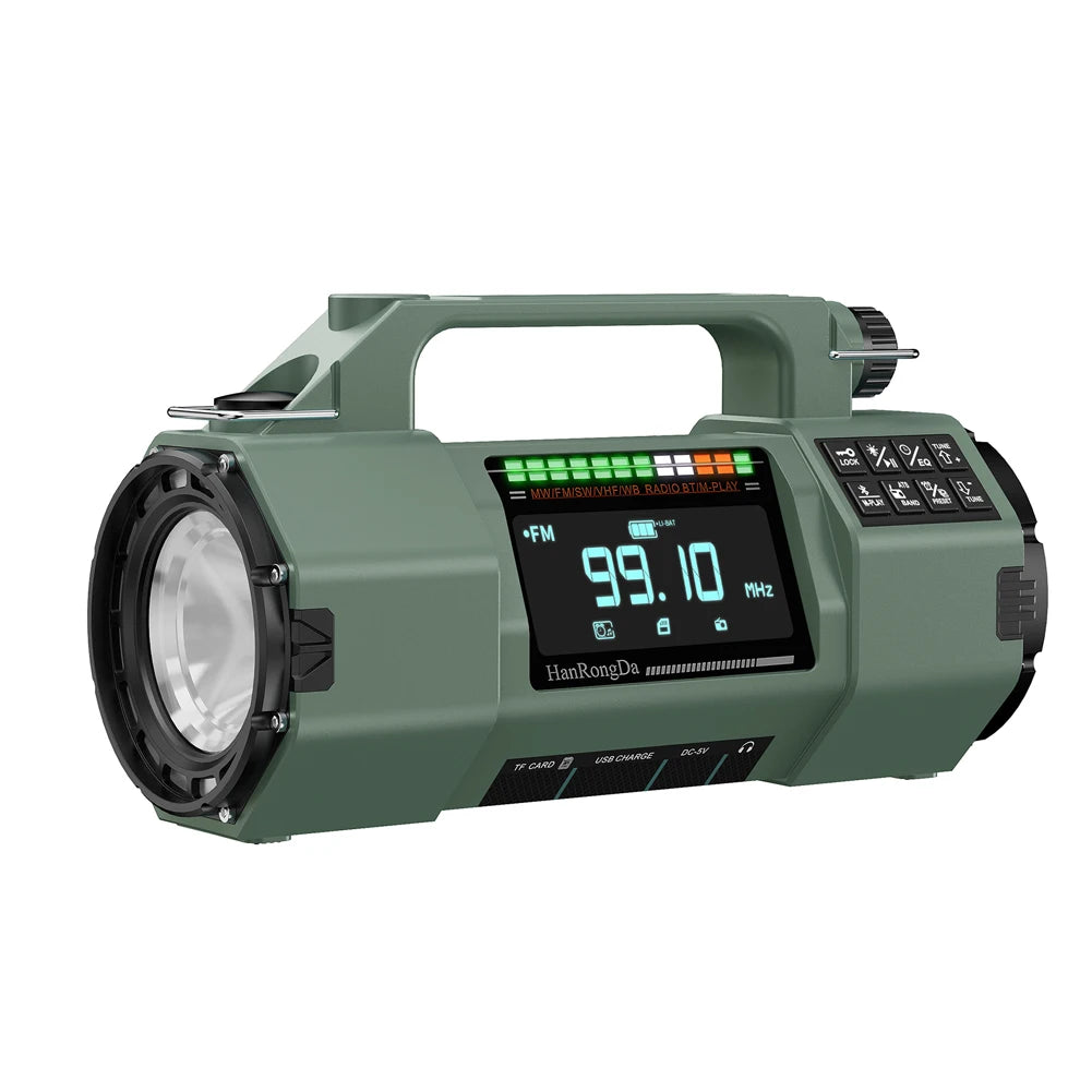 Emergency Solar Radio Hand Crank Radio FM MW SW VHF WB