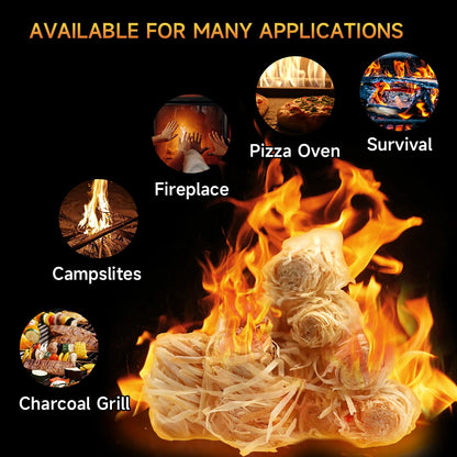 Natural Fire Starter, Paraffin infused Bamboo (50-200pcs)