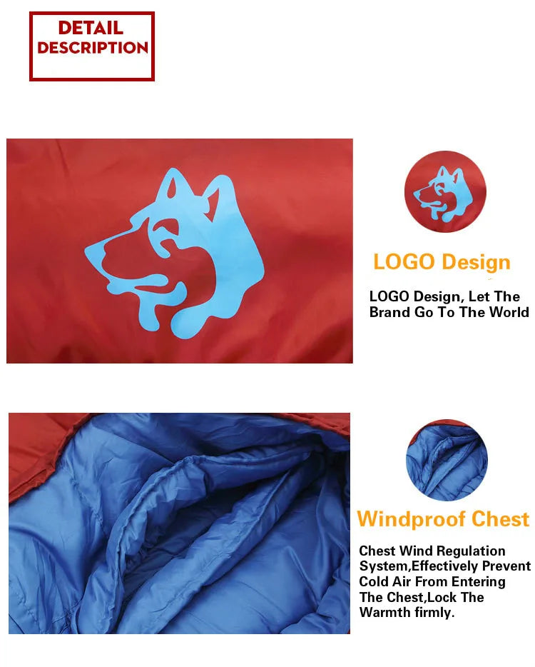 JUNGLE KING Thickened Cold Weather Sleeping Bag, -18F