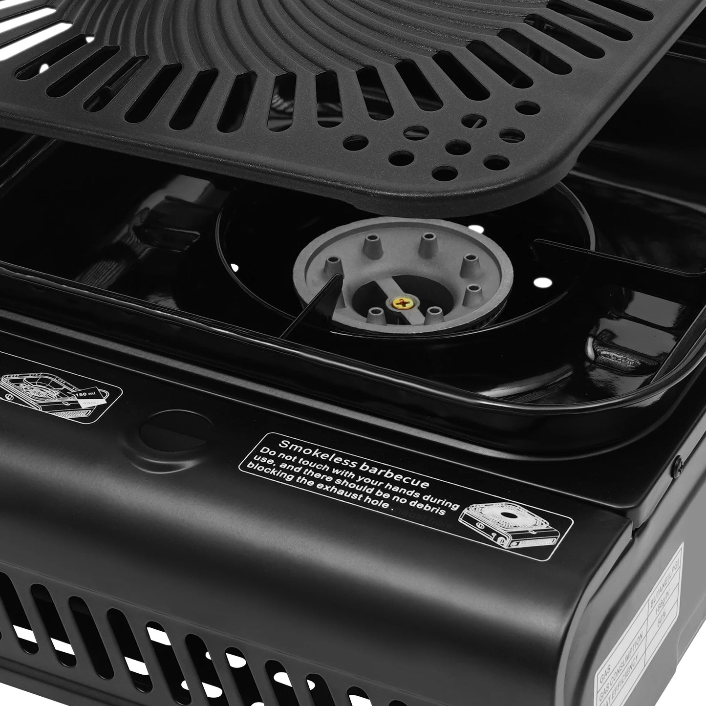 2.3KW Camping Stove with Griddle and Carrying Bag, Portable Propane Camp Stove, Electronic Ignition,Black/Green