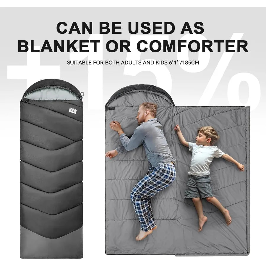 JKS Camp Adult Sleeping Bag, Cold Weather