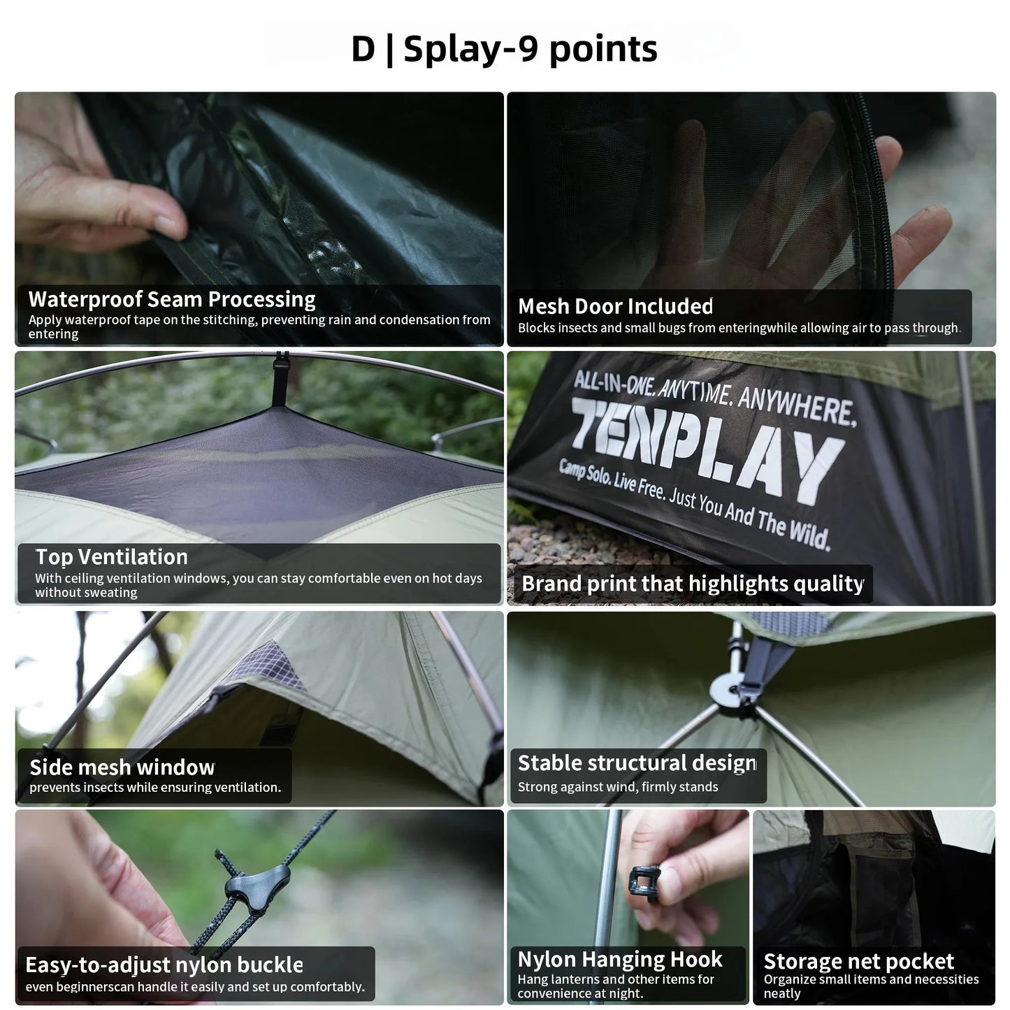 TENPLAY Ultra-Lightweight Pop-Up, Single-Person