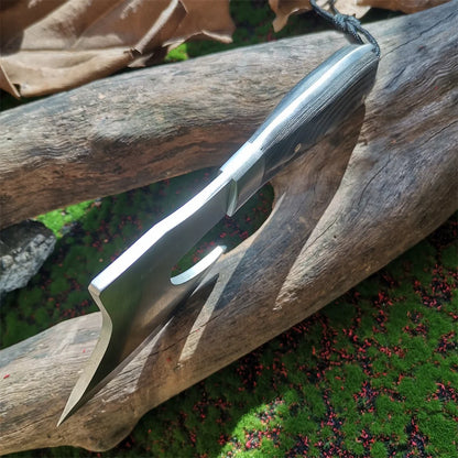 Wooden Handle Survival Axe, Stainless Steel Blade