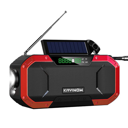 KAYINOW Portable Emergency Solar Hand Crank Radio 5000mAh Power Bank Cranker Flash Light Camping Survival Kit Radio ערכת חירום