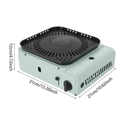 2.3KW Camping Stove with Griddle and Carrying Bag, Portable Propane Camp Stove, Electronic Ignition,Black/Green