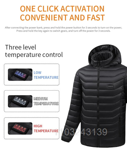 Temperature Controlled Warming Jacket, USB