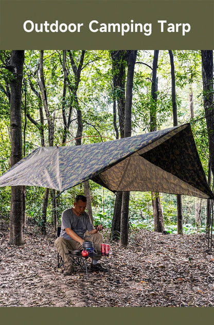Outdoor Waterproof Tarp, optional Hammock (not included)