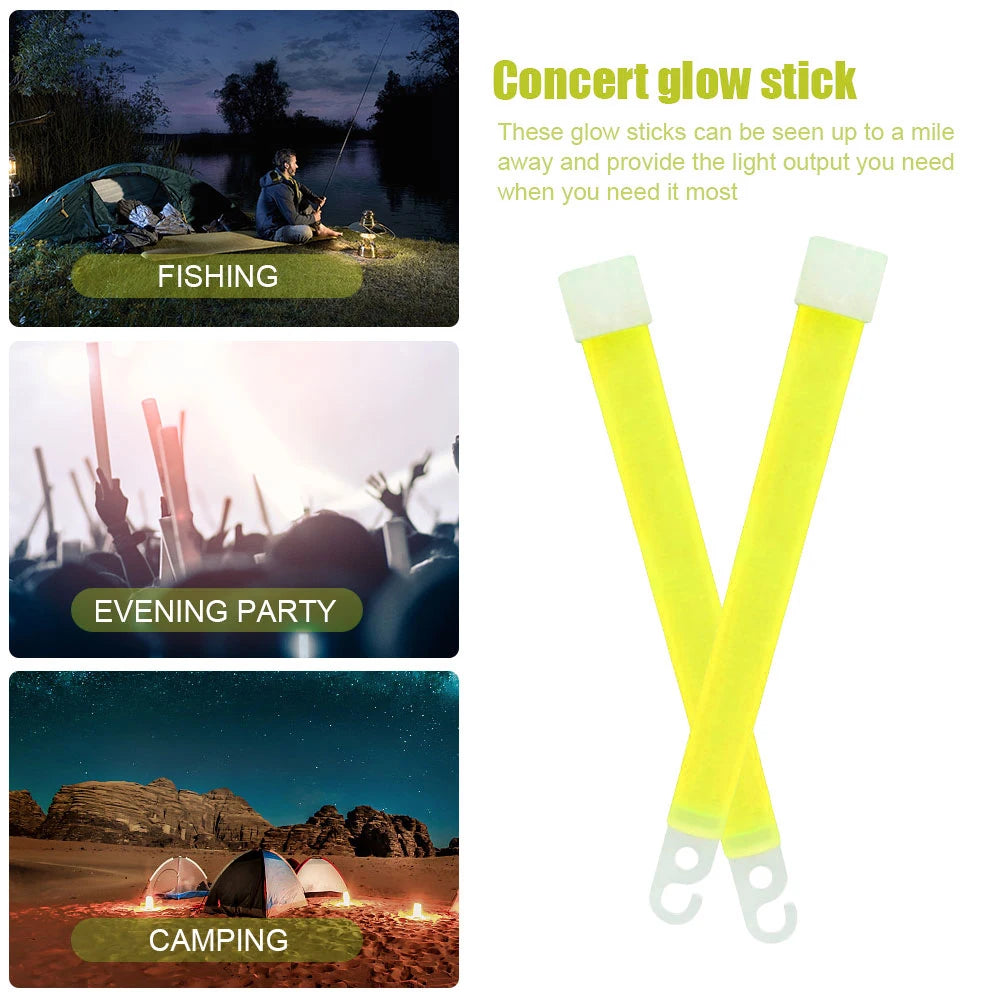 Yellow Military Grade Glow Sticks, 10/50Pcs