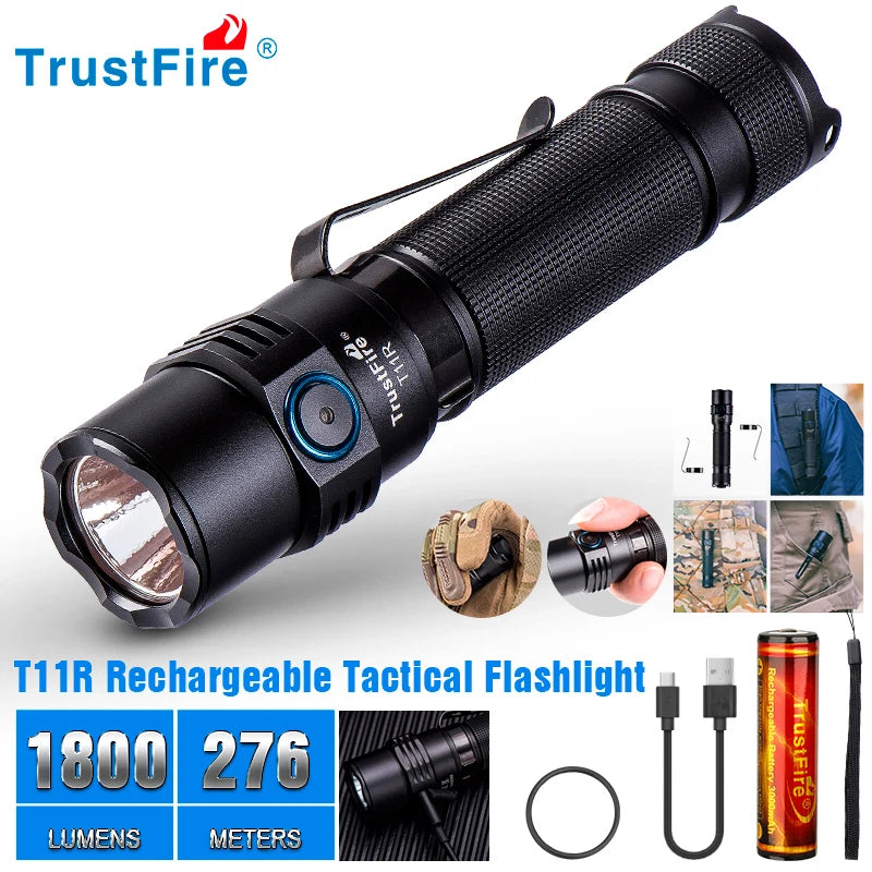 Trustfire T11R Tactical Led Flashlight, 1800 Lumen
