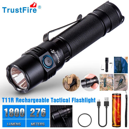 Trustfire T11R Tactical Led Flashlight, 1800 Lumen