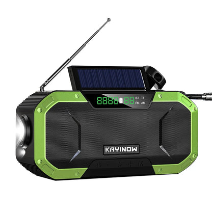 KAYINOW Portable Emergency Solar Hand Crank Radio 5000mAh Power Bank Cranker Flash Light Camping Survival Kit Radio ערכת חירום