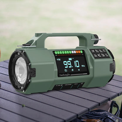 Emergency Solar Radio Hand Crank Radio FM MW SW VHF WB