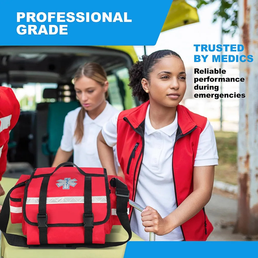 PrimeCare Fully Stocked Reflective Trauma Bag