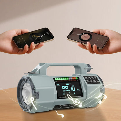 Emergency Solar Radio Hand Crank Radio FM MW SW VHF WB