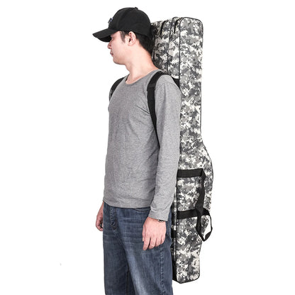 Doorslay 3 Layers Fishing Bag Portable Folding Fishing Rod Reel Bag Fishing Tackle Carry Case Travel Storage Bag Fishing Goods