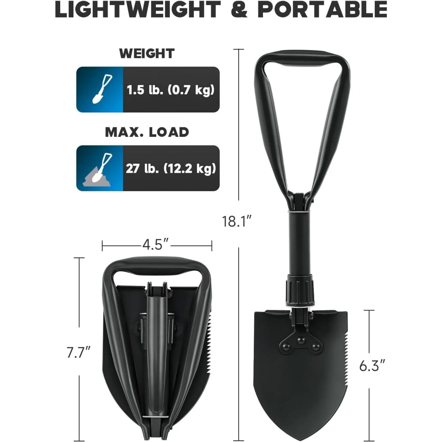 Mini Tactical Folding Shovel, Entrenching Tool