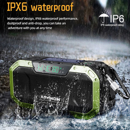 KAYINOW Portable Emergency Solar Hand Crank Radio 5000mAh Power Bank Cranker Flash Light Camping Survival Kit Radio ערכת חירום