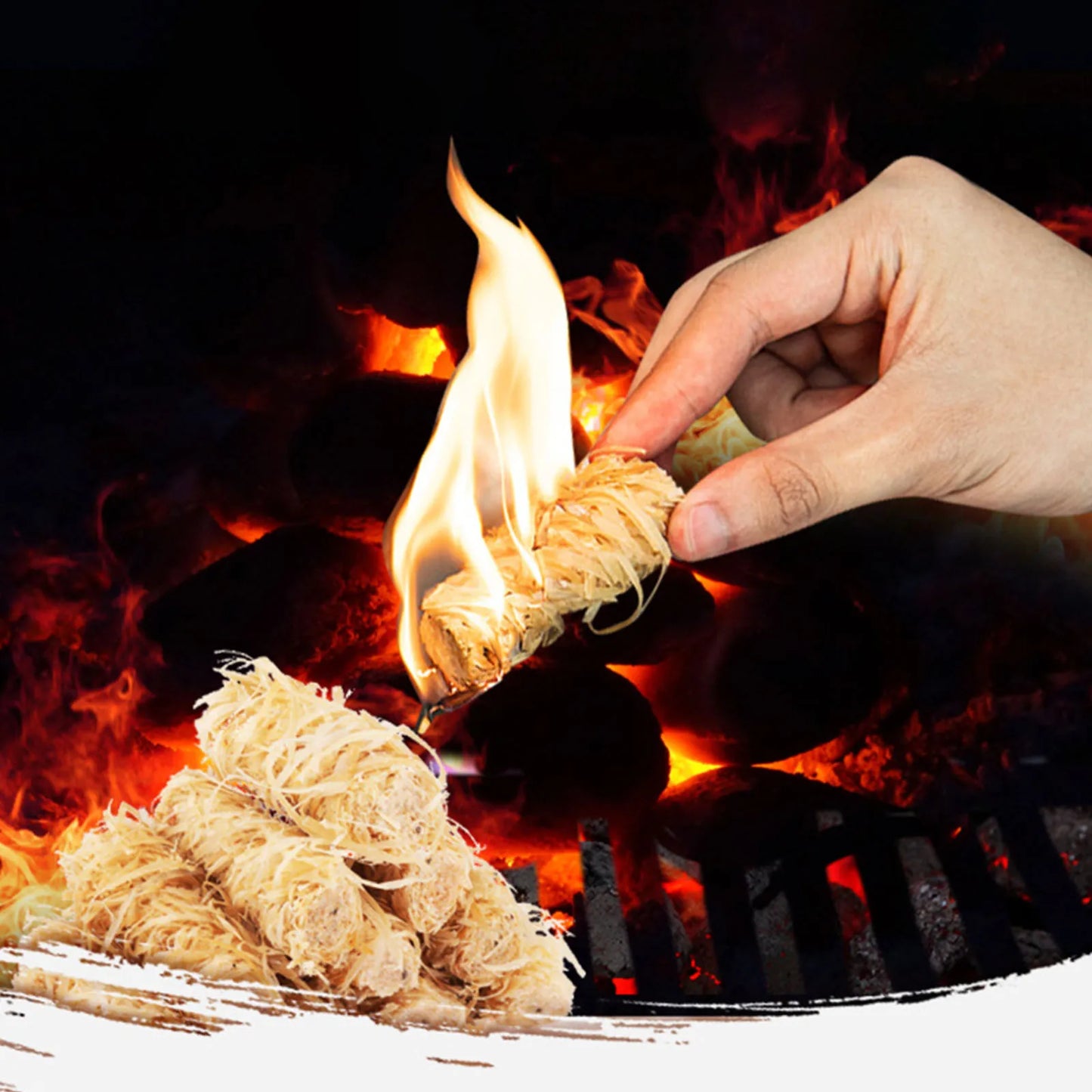Natural Fire Starter, Paraffin infused Bamboo (50-200pcs)