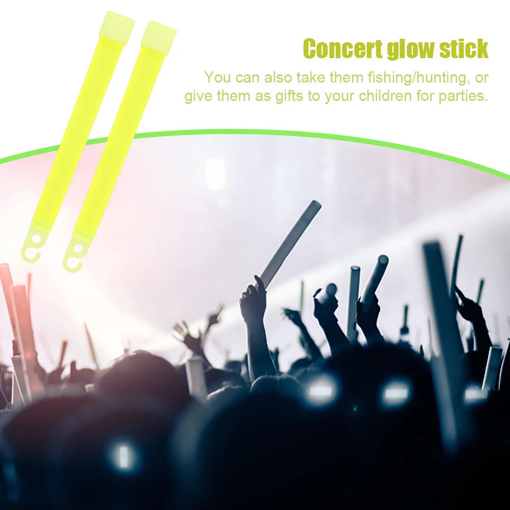 Yellow Military Grade Glow Sticks, 10/50Pcs