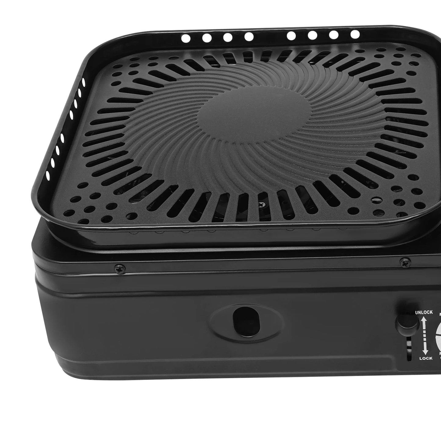 2.3KW Camping Stove with Griddle and Carrying Bag, Portable Propane Camp Stove, Electronic Ignition,Black/Green