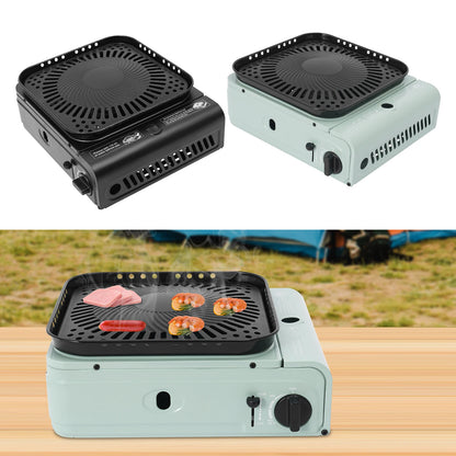 2.3KW Camping Stove with Griddle and Carrying Bag, Portable Propane Camp Stove, Electronic Ignition,Black/Green