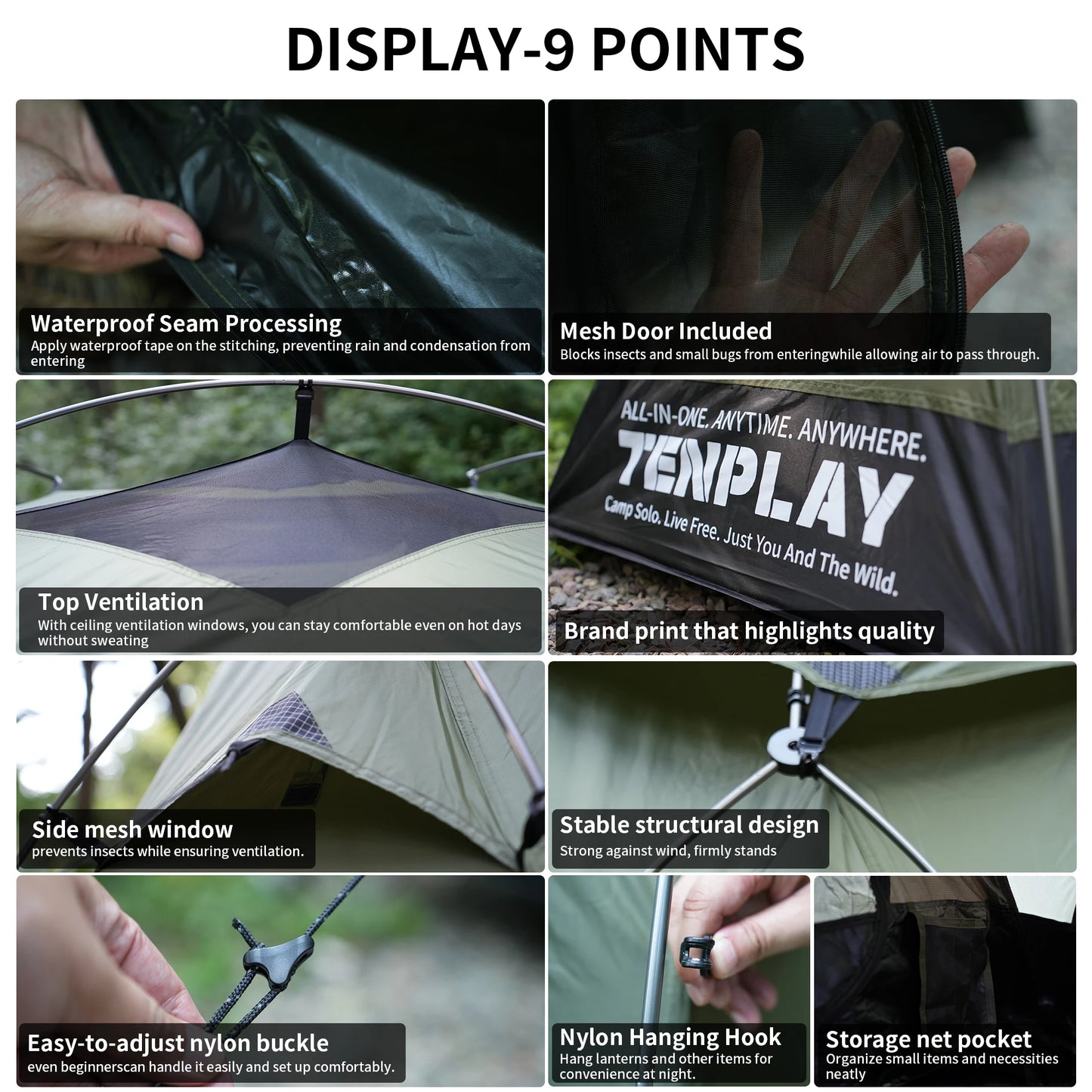 TENPLAY Ultra-Lightweight Pop-Up, Single-Person