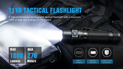 Trustfire T11R Tactical Led Flashlight, 1800 Lumen