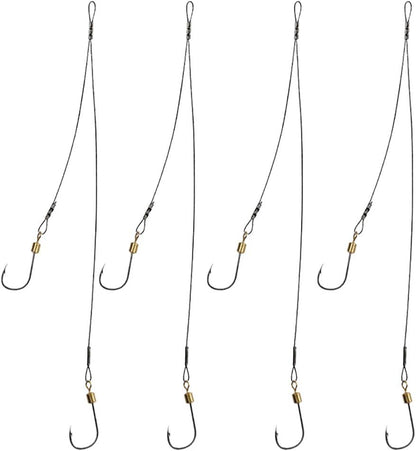 Dyxssm Stainless Steel Fishing Hooks and Leader Rigging Wire Set