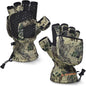 Extremus Convertible Ice Fishing Gloves - Insulated Winter Mittens for Cold Weather Activities