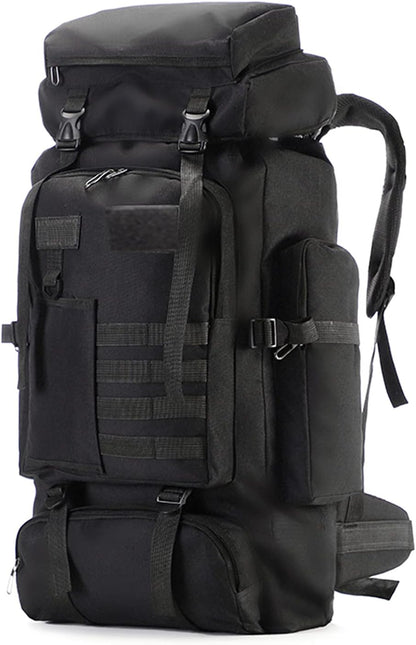 75L Lightweight Waterproof Hiking and Trekking Backpack - Tactical Ski Backpack in Black
