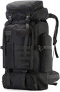 75L Lightweight Waterproof Hiking and Trekking Backpack - Tactical Ski Backpack in Black