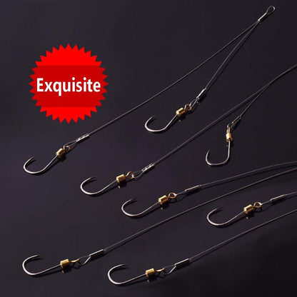 Dyxssm Stainless Steel Fishing Hooks and Leader Rigging Wire Set