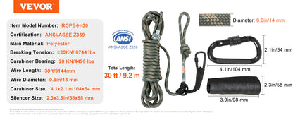 VEVOR Tree stand Safety Rope